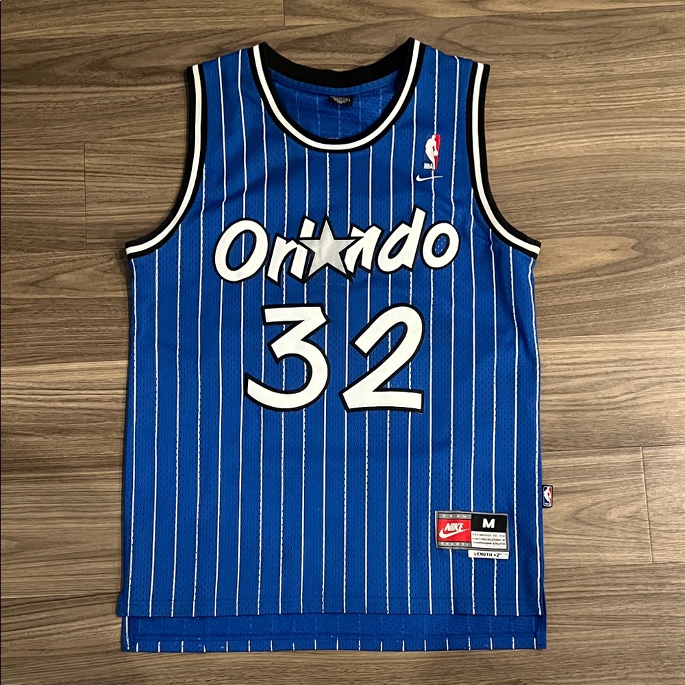 Shaquille O’Neal blue Orlando Magic basketball jersey